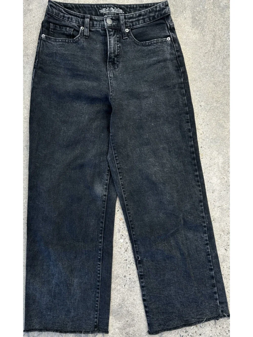 Wild Fable High Rise Baggy Jeans Size 2 New Denim Dark Wash Aprox 24W x 24.5L